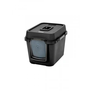 Kapalı Kedi Tuvaleti, 67x52cm, Siyah