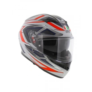 Kapalı Motosiklet Kaskı, Space Matt White Red Fluo, XL Beden