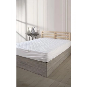 Kapitoneli %100 Pamuk Yatak Koruyucu Alez - 90x190 cm