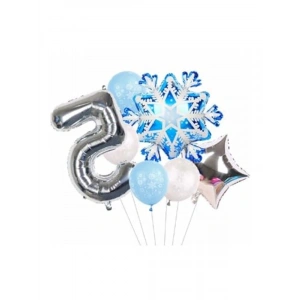 Kar Tanesi Temalı 5 Yaş Doğum Günü Balon Seti ile Eğlenceli Kutlamalar