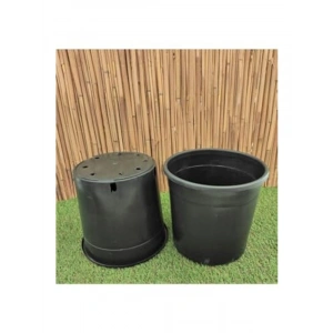 Kare Saksı 15 Adet, 8 Lt, 19x27 cm, Siyah Plastik Üretim Saksı