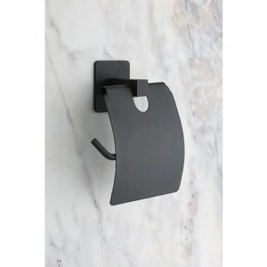 Kare Siyah Yapışkanlı Tuvalet Kağıtlığı, Modern Tasarım
