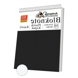 Kareli A4 Masaüstü Not Defteri - 80 Yaprak, Plastik Kapaklı