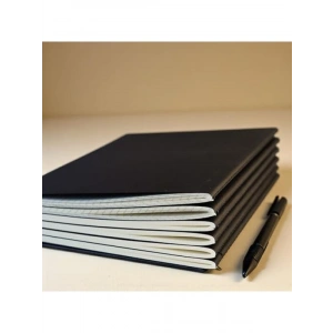 Kareli Dikişli Not Defteri Seti - A5, 4 Adet