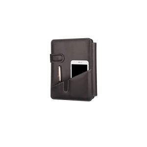 Kareli Suni Deri Organizer Ajanda - Telefon Kılıflı