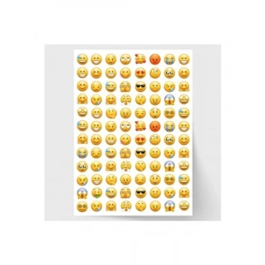 Karışık Emoji Sticker Seti, 1920 Adet ile Eğlenceli Tasarım
