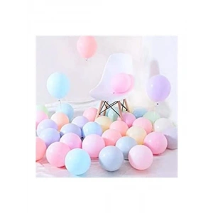 Karışık Renk Soft Pastel Balon Seti, 50 Adet