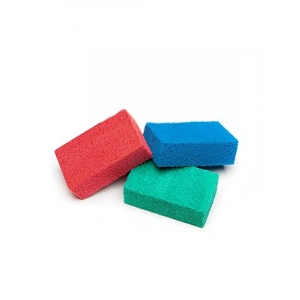 Karışık Renkli 3lü Paket Ayakkabı Boya ve Cila Süngeri