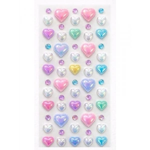 Karışık Renkli Yapışkanlı Taş Sticker Seti, DIY Hobi için