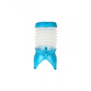 Katlanabilir 5 Litre Su Sebili, Musluklu Su Bidonu, Plastik Piknik Kamp, Çeşmeli Su Torbası, Akordeon, Şeffaf,