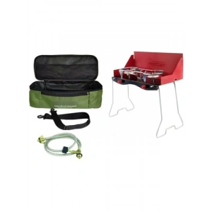 Katlanabilir İkili Kamp Ocak - Çantalı ve Adaptör Setli