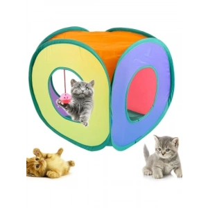 Katlanabilir Küp Model Kedi ve Köpek Oyun Tüneli