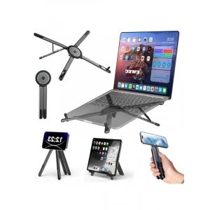 Katlanabilir Masaüstü Standı, Laptop ve Tablet için, Metal Yapı
