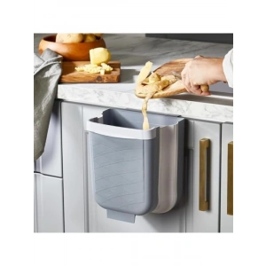 Katlanabilir Mutfak Tezgahaltı Çöp Kovası - Gri