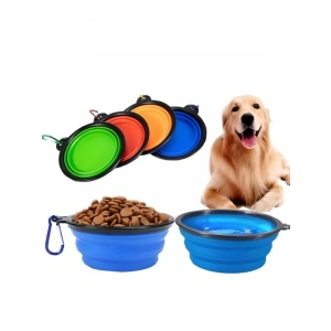 Katlanabilir Silikon Kedi ve Köpek Mama-Su Kabı