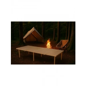 Katlanır Ahşap Piknik ve Bahçe Masası - 75x180 cm