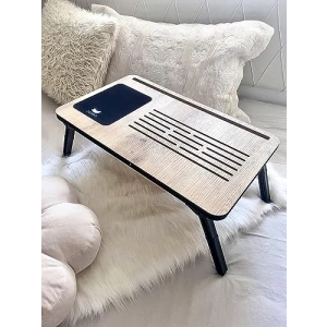 Katlanır Ayaklı Laptop Sehpası - Tablet ve Telefon Bölmesi