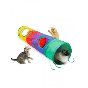 Katlanır Gökkuşağı Kedi Tüneli Oyun Alanı