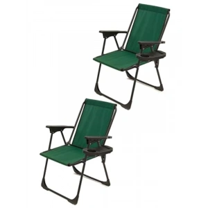 Katlanır Piknik Sandalyeleri, Oval Bardaklık ve Yeşil Renk
