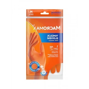 Kaydırmaz Desenli Temizlik Eldiveni, Pamuklu İç Yüzeyli Orta Boy