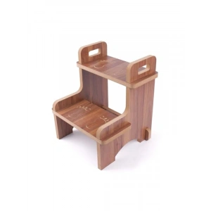 Kaymaz Ahşap Basamak Tabure - 36x36x40 cm, MDF Melamin Kaplama