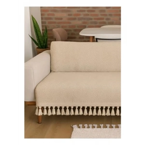 Kaymaz Kumaş Koltuk Örtüsü, 175 X 200 Cm Ölçüsünde Bej Renk