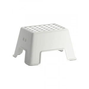 Kaymaz Üst Kısımlı Plastik Tabure, Beyaz, 25 cm Yükseklik