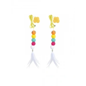 Kedi Kapı Oyuncağı Seti – Yaylı İpli ve Tüylü İnteraktif Oyun