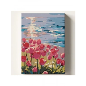 Kendin Yap Sayılarla Boyama Seti 40x50 cm Temalı Tuval ve Fırça