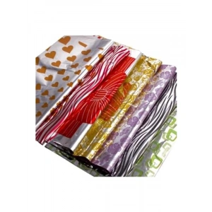 Kendinde Bantlı Metalize Hediye Poşet Paketi - 35x50 cm, 100lü