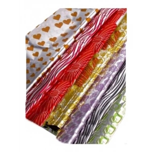 Kendinden Bantlı Renkli Hediye Poşeti - 50 Adet, 35x45 cm