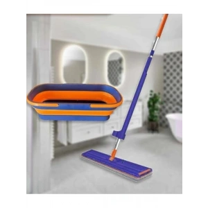 Kendinden Sıkmalı Tekerli Mop Seti, 1 Yedek Bez ile