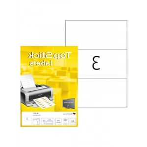 Kendinden Yapışkanlı Beyaz Mat Etiket, 100 Yaprak