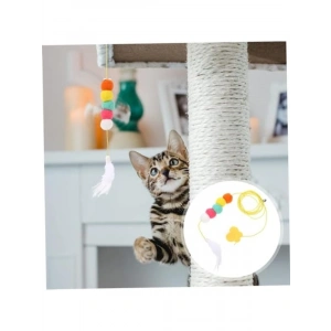 Kendinden Yapışkanlı Elastik İpli Kedi Salıncak Oyuncağı, 2 Adet