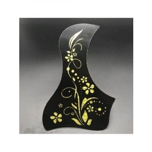 Kendinden Yapışkanlı Gitar Pickguard - Sarı Çiçek Desenli