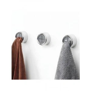 Kendinden Yapışkanlı Modern Duvar Havlu Askısı | 2li Set | Siyah-Gri