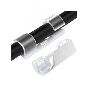 Kendinden Yapışkanlı Şeffaf Kablo Kancası (20 Adet)