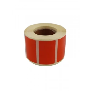 Kendinden Yapışkanlı Turuncu Renk Baskılı Rulo Etiket - 50mm x 30mm, 1000 Adet