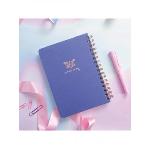 Keten Kapatmalı A5 Tarihsiz Not Defteri, Lila Renk