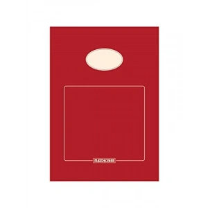 Kırmızı A5 Karton Kapaklı Bloknot, 80 Yaprak Düz Tasarım
