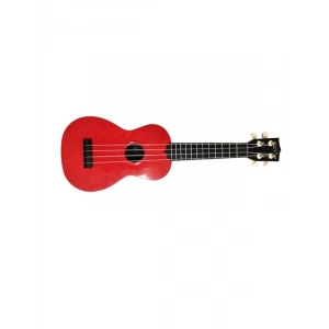 Kırmızı Ahşap Soprano Ukulele, 4 Telli Müzik Aleti