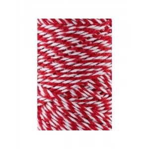 Kırmızı Beyaz Paketleme İpi - 10 Metre