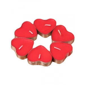 Kırmızı Kalpli 25 Adet Süs Mum Seti