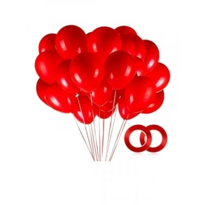 Kırmızı Parlak Metalik Helyum Balon Seti, 10 Adet Eğlenceli Parti Malzemesi