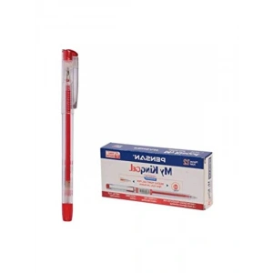 Kırmızı Renkli 0,5 mm Jel Metal Klips Kalem, 12li Paket