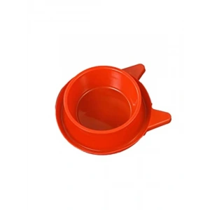 Kırmızı Renkli Plastik Kedi Mama ve Su Kabı, 400 ML Kapasite
