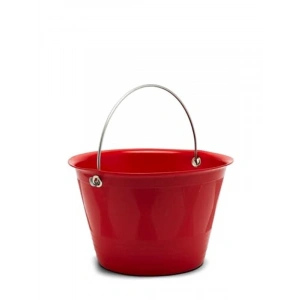 Kırmızı Saplı Plastik Kova, Pratik Kullanım için İdeal