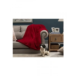 Kırmızı Wellsoft Tek Kişilik TV Battaniyesi 100x170 Cm