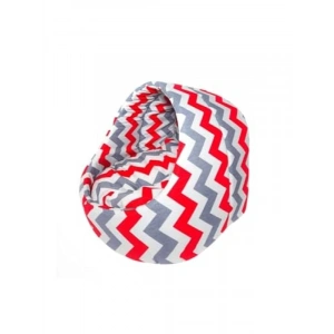 Kırmızı Zigzag Desenli Kedi Mağara Evi, 40x40 cm