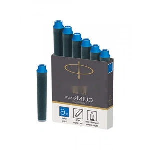 Kısa Dolma Kalem Kartuşu, Mavi Renkli, 6lı Paket